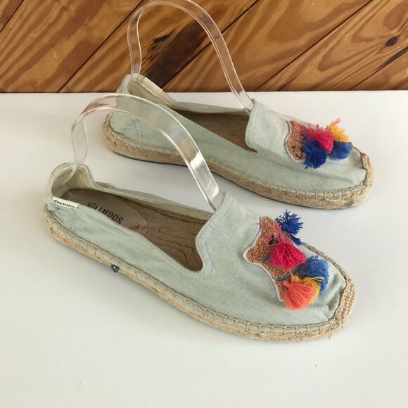 SOLUDOS Tassel Camel Smoking Slipper Flats - Picture 3 of 9